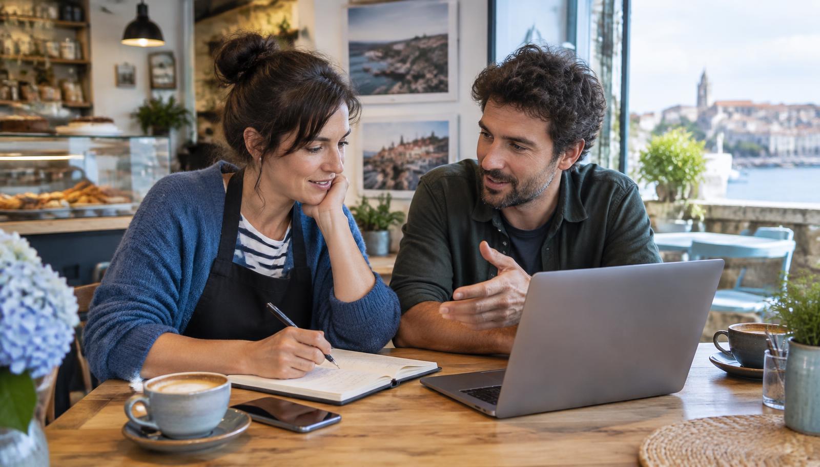Profesionales definiendo cómo conseguir clientes para un pequeño negocio